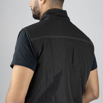 Zoom Dos Bodywarmer de Travail Homme Col Montant Noir Cinetic - LMA