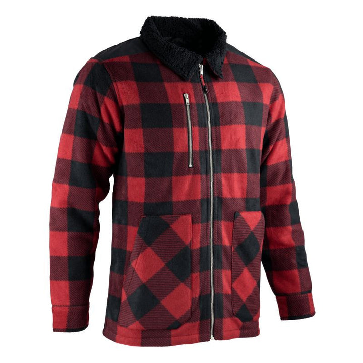 Chemise de Travail Homme Matelassée Épaisse Col Sherpa Rouge Erable - LMA