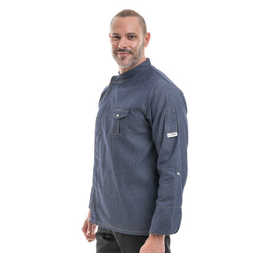 veste de cuisine en jean homme