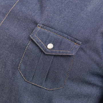poche poitrine, veste de cuisine homme jean manches longues