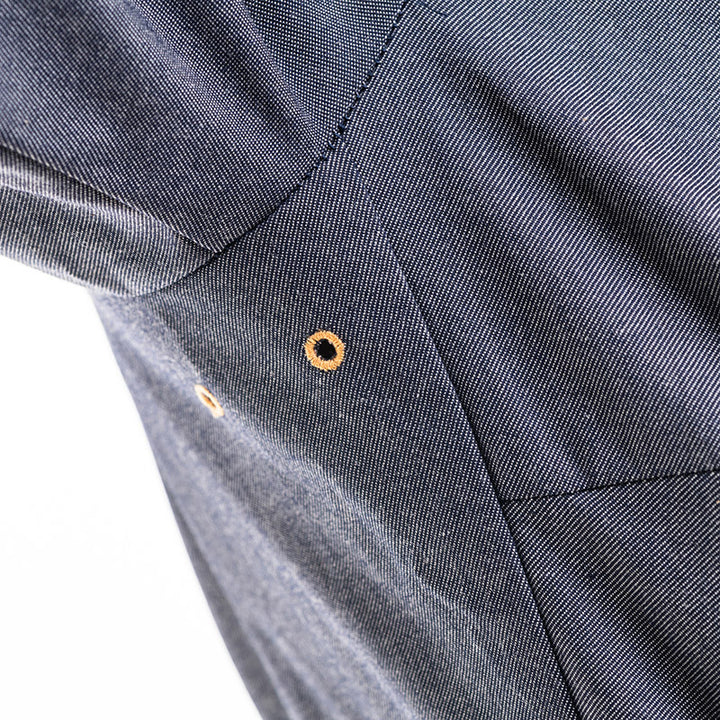 Veste Boulangère Femme Manches Courtes Poche Jean - MANELLI