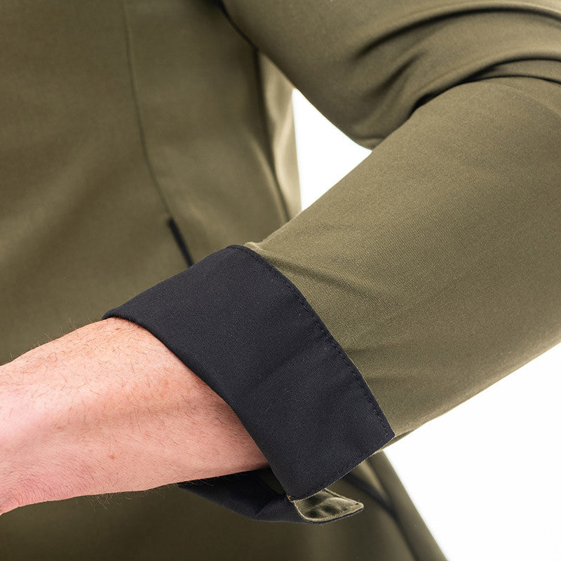 détail manches veste de cuisine Homme