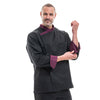 Veste de Cuisine Cintrée Col Aubergine Manches Longues - MANELLI