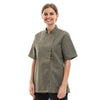 Veste de Cuisine Femme Californie Manches Courtes Vert Kaki - MANELLI