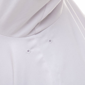 détail veste de cuisine blanche homme