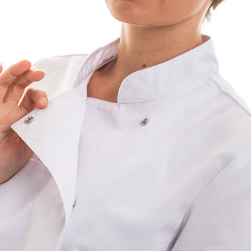 détail veste de cuisine femme