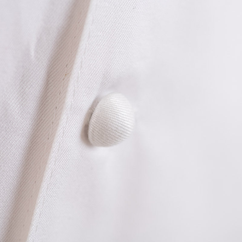 bouton veste de cuisine homme blanche