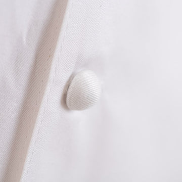 bouton veste de cuisine homme blanche