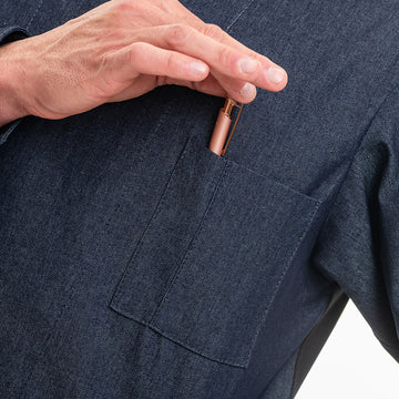poche poitrine veste de cuisine en jean