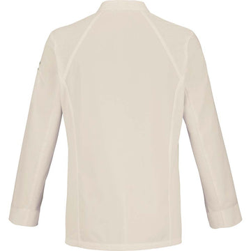 Dos Profil Veste de Cuisine Homme Basil 2 Manches Longues Beige - LAFONT CUISINE