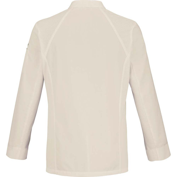 Dos Profil Veste de Cuisine Homme Basil 2 Manches Longues Beige - LAFONT CUISINE