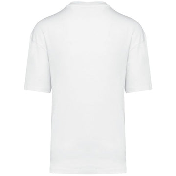 T-shirt blanc unisexe oversize manches courtes