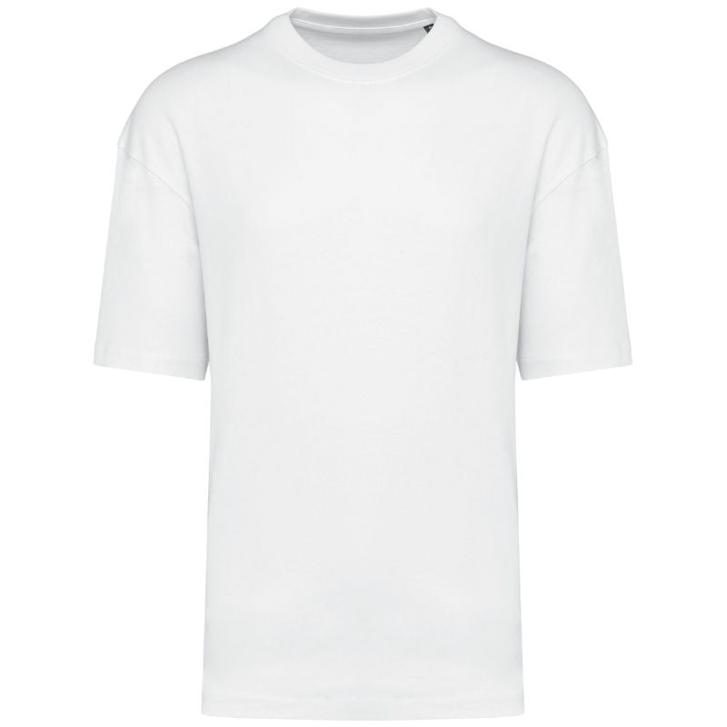 T-shirt blanc unisexe oversize manches courtes