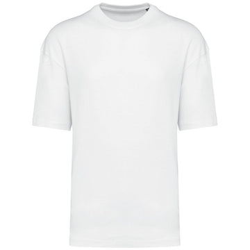 T-shirt blanc unisexe oversize manches courtes