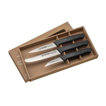 Coffret 3 Couteaux Professionnels Creative Chef Manche Noirs - FISCHER