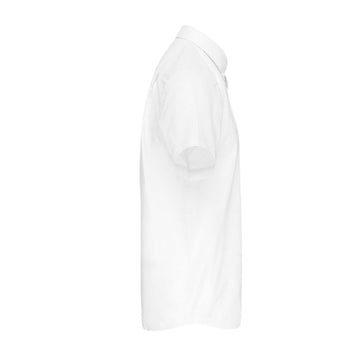 Chemise BLANCHE Homme Micro-Sergé Manches Courtes - KARIBAN