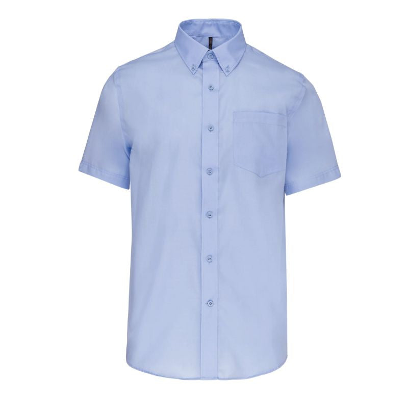 Chemise BLEU CIEL Homme Micro-Sergé Manches Courtes - KARIBAN