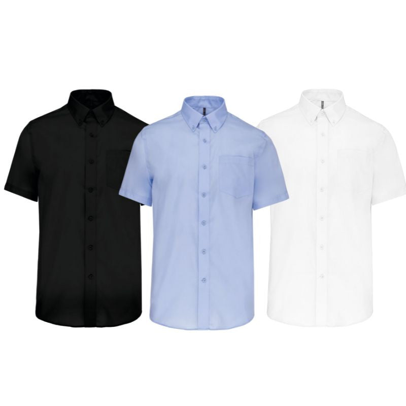 Chemise Homme Micro-Sergé Manches Courtes - KARIBAN