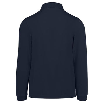 Dos Polo de Travail Homme Manches Longues Bleu Marine - B&C