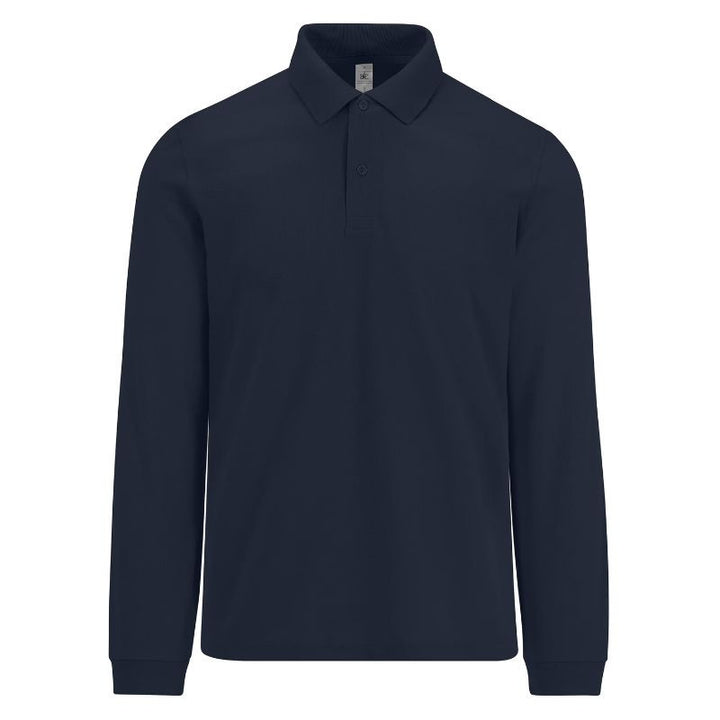 Polo de Travail Homme Manches Longues Bleu Marine - B&C