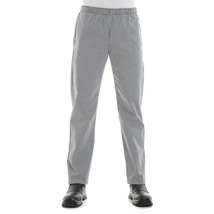 pantalon de cuisine confortable élégant carreaux noirs homme