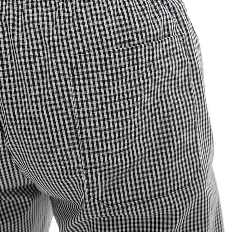 pantalon de cuisine confort carreaux noirs homme coupe élégante