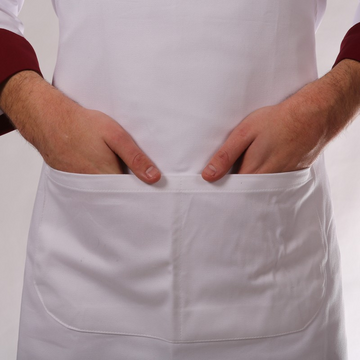 Tablier à Bavette Blanc avec Poches - MANELLI - 3