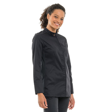 Veste de Cuisine Femme Manches Longues Elbax Noir - ROBUR