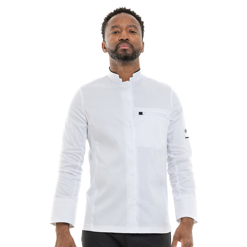 Veste de Cuisine Homme Crush Blanc et Noir - MOLINEL