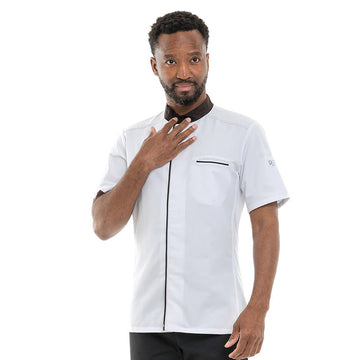 Veste de Cuisine Manches Courtes Abax Moka