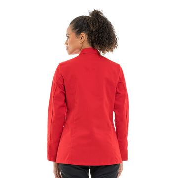 Veste de Cuisine Femme Rouge à Manches Longues Californie - MANELLI