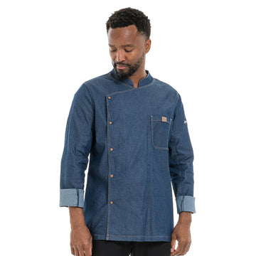 Veste de Cuisine Homme Broca Manches Longues Bleu Jean