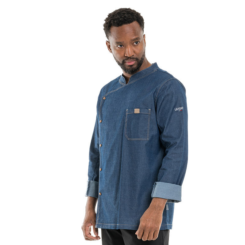 Veste de Cuisine Homme Broca Manches Longues Bleu Jean