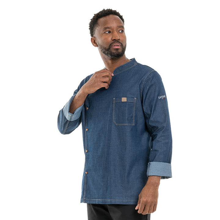 Veste de Cuisine Homme Broca Manches Longues Bleu Jean