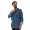 Veste de Cuisine Homme Broca Manches Longues Bleu Jean - LAFONT CUISINE