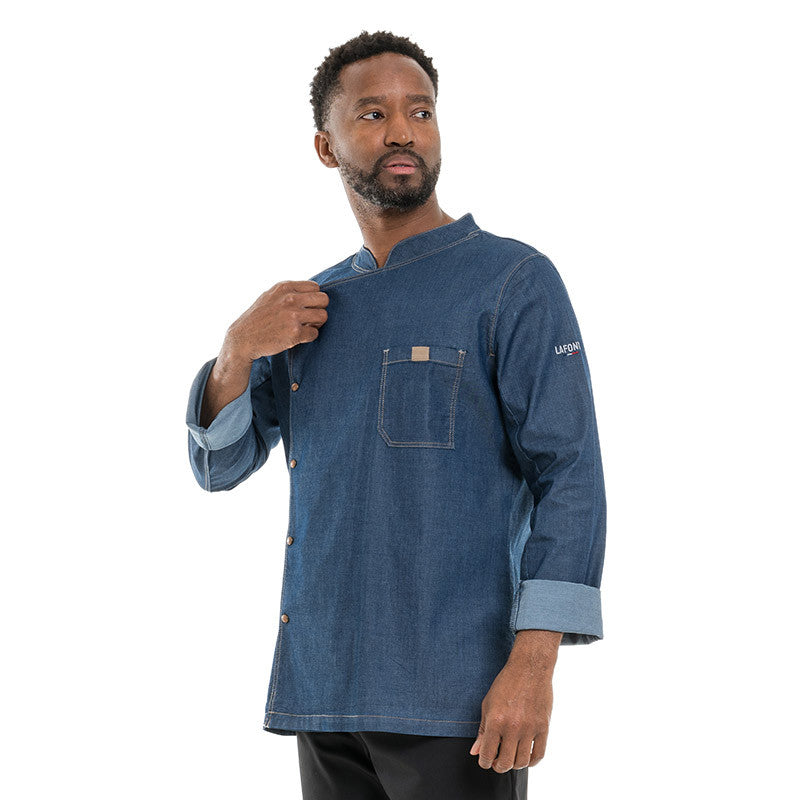 Veste de Cuisine Homme Broca Manches Longues Bleu Jean