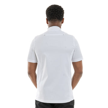 Veste de Cuisine Homme Manches Courtes Blanc et Noir Crush - MOLINEL