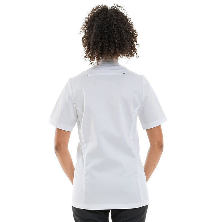 Veste de Cuisine Femme Manches Courtes Blanc et Noir Crush - MOLINEL