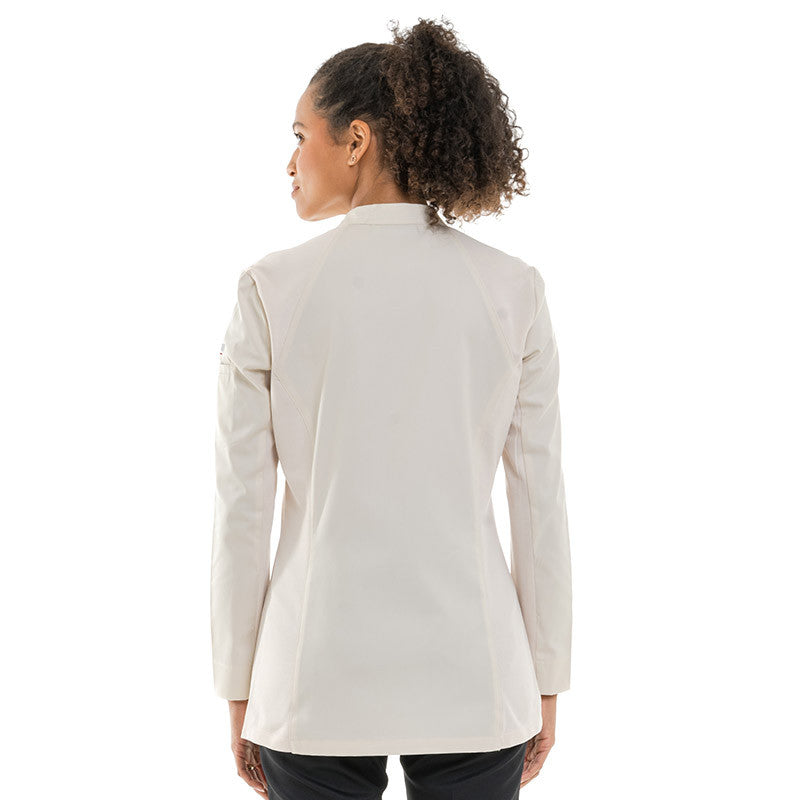 Veste de cuisine manches longues beige