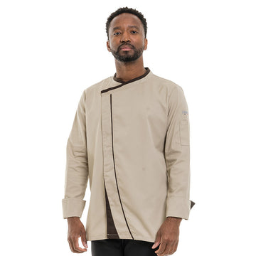 Veste de Cuisine Homme Mint Manches Longues Beige - LAFONT