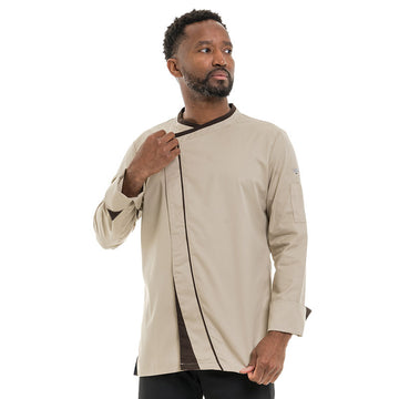 Veste de Cuisine Homme Mint Manches Longues Beige - LAFONT