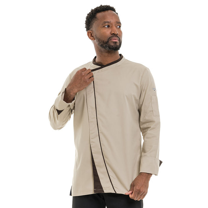 Veste de Cuisine Homme Mint Manches Longues Beige - LAFONT