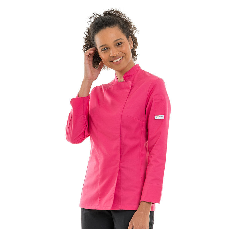Veste de Cuisine Femme manches longues rose - MC ou ML - MANELLI