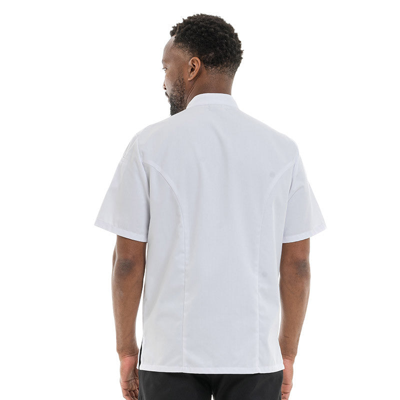 Veste de Cuisine Homme Texas Manches Courtes Blanche - MANELLI