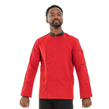 Veste de Boucher Homme Manches Longues Rouge - ROBUR - 2