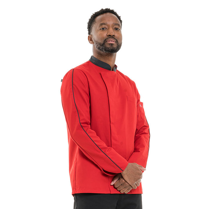 Veste de Boucher Homme Manches Longues Rouge - ROBUR