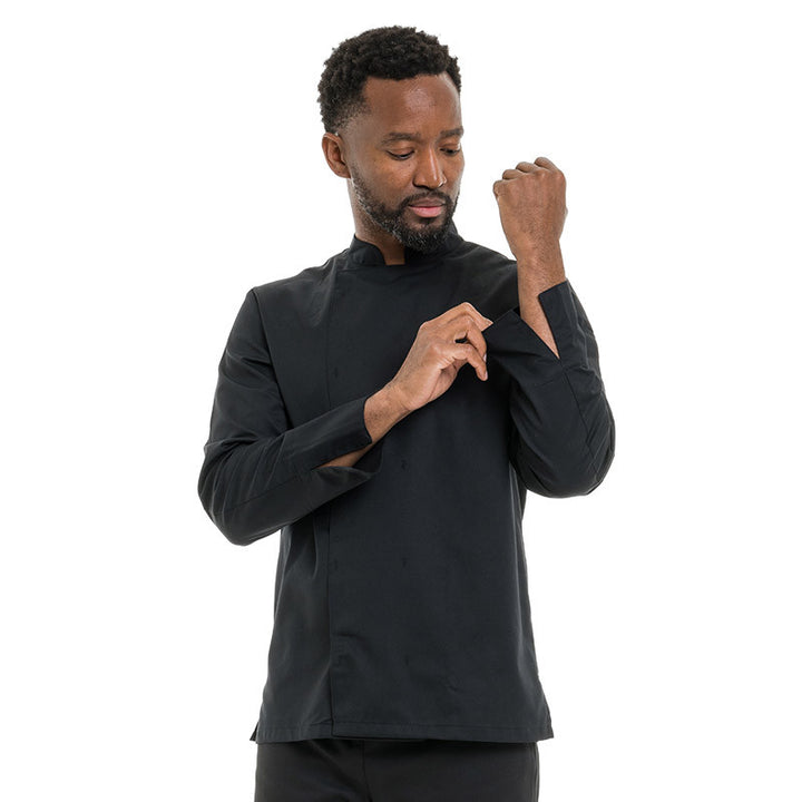 Veste de Cuisine à Manches Longues Texas Noire - MANELLI