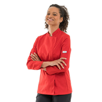 Veste de Bouchère Femme  Rouge
