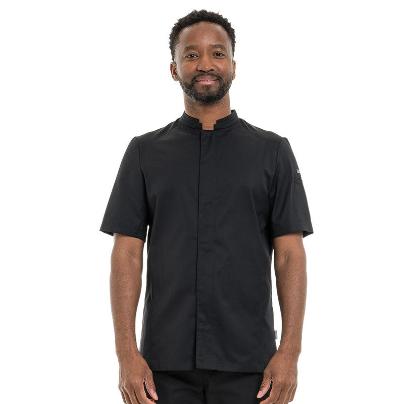 Veste cuisine Homme noir Manches courtes - LAFONT