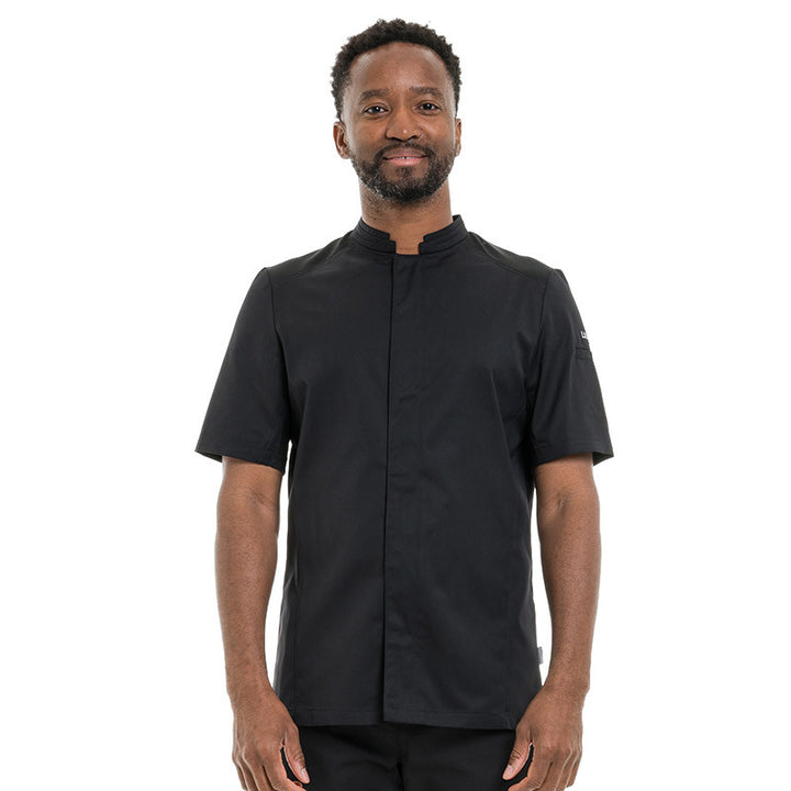 Veste cuisine Homme noir Manches courtes - LAFONT